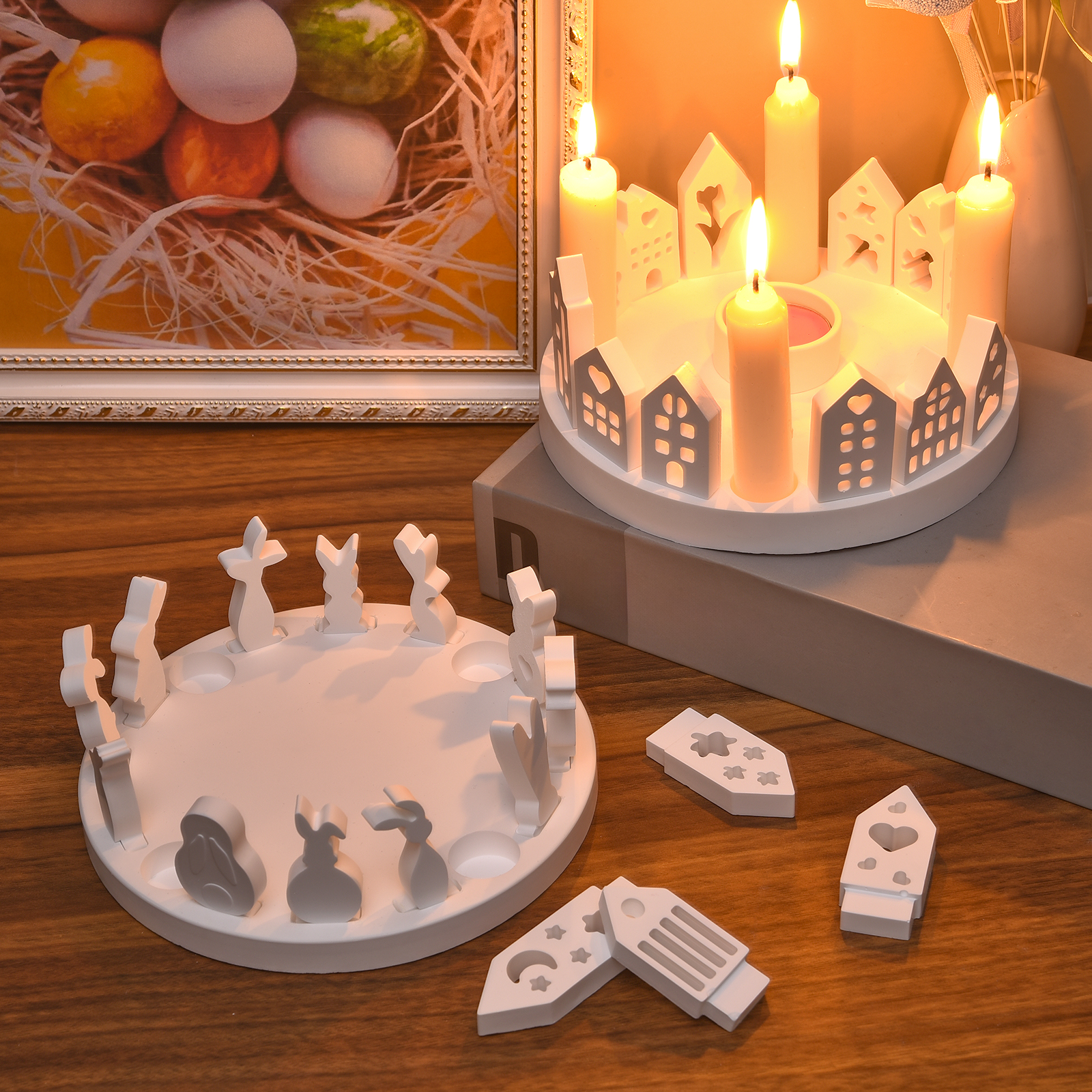 Hollow House Rabbit Candle Hol - Candle Holder Supplies incelemesi ve fiyatı