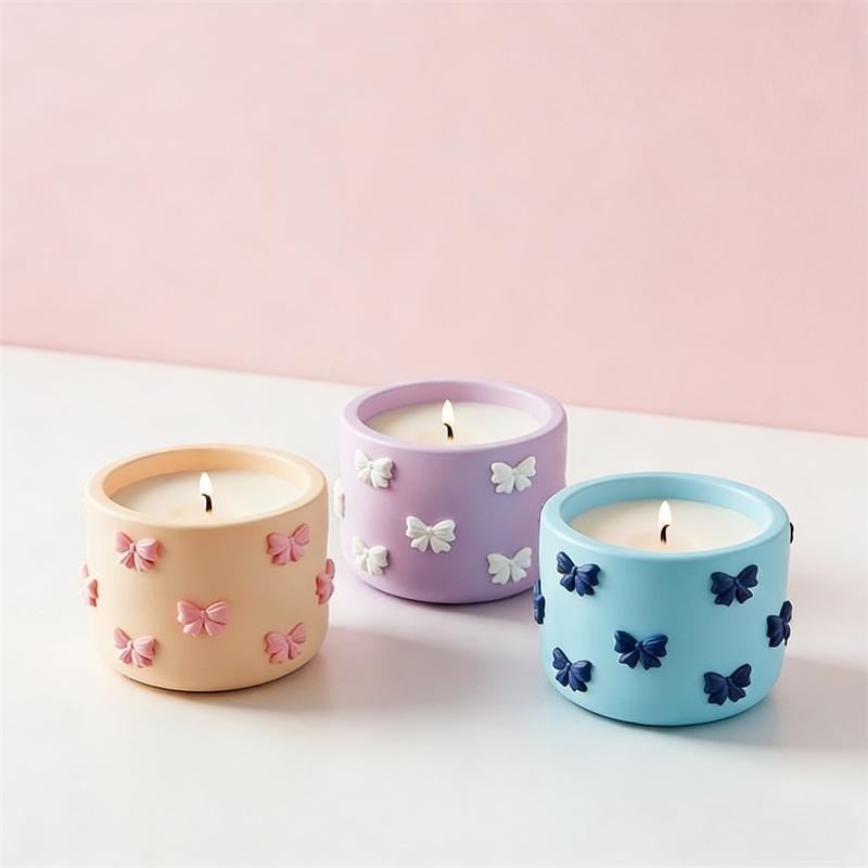Mini Bowknot Round Plaster Gyp - Candle Supplies Jars incelemesi ve fiyatı