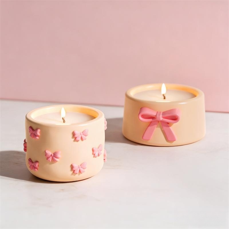 Mini Bowknot Round Plaster Gyp - Candle Supplies Jars incelemesi ve fiyatı