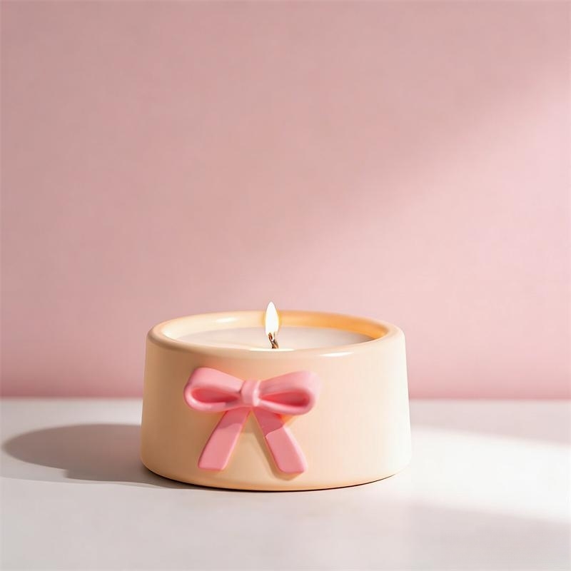 Mini Bowknot Round Plaster Gyp - Candle Supplies Jars incelemesi ve fiyatı