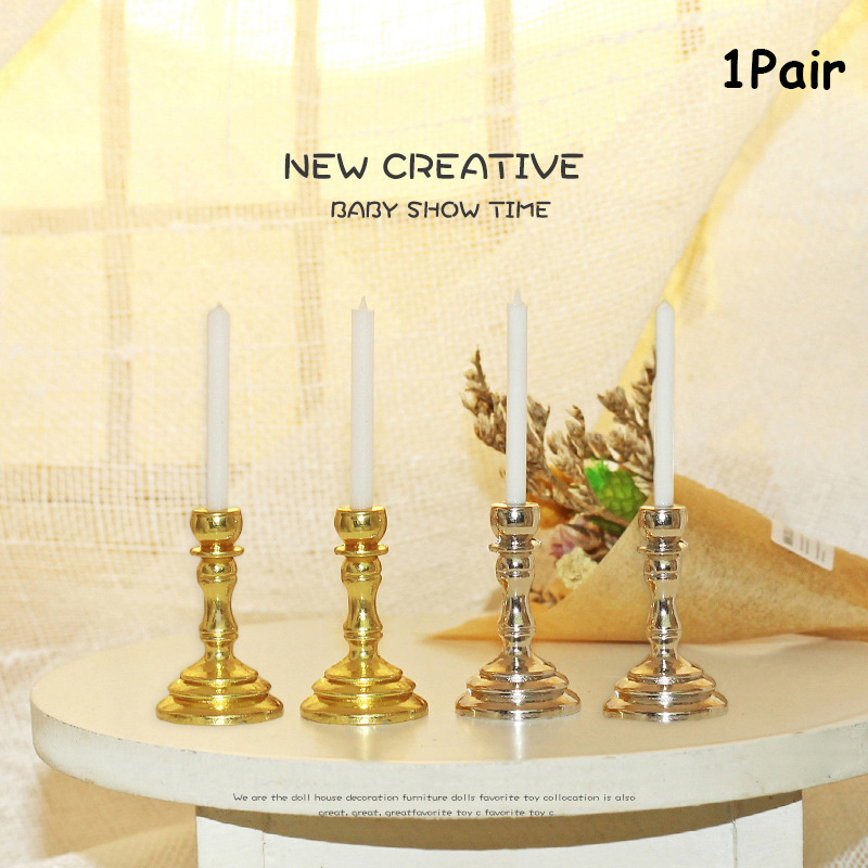 ⭐ 1Pair 1:12 Dollhouse Miniatu - Candle Holder Supplies incelemesi ve fiyatı