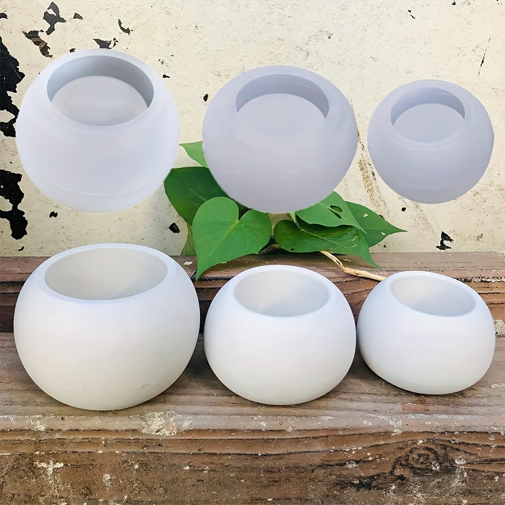 3pcs-Round Flower Pot Silicone - Candle Supplies Jars incelemesi ve fiyatı