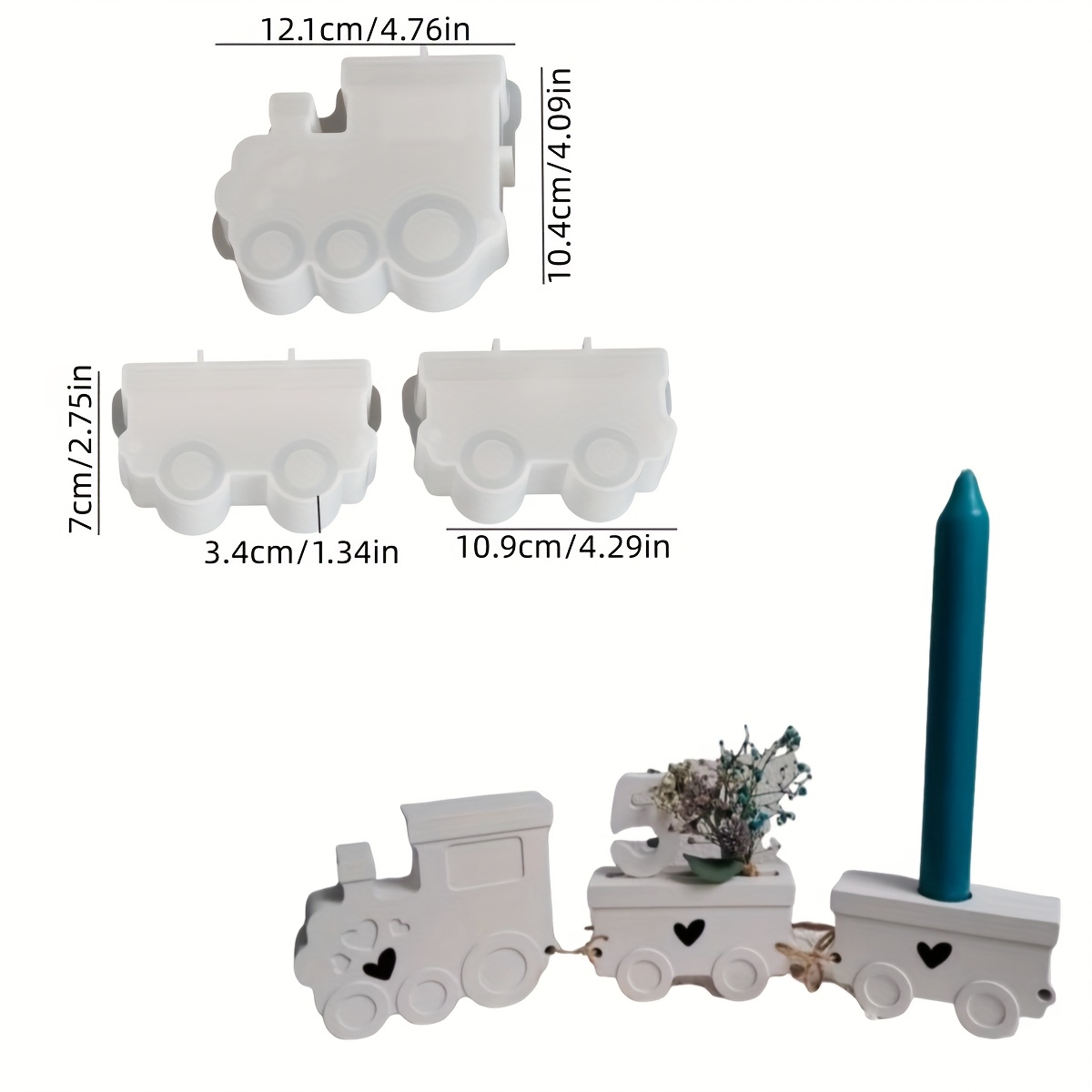 Train Set Resin Silicone Molds - Candle Holder Supplies incelemesi ve fiyatı